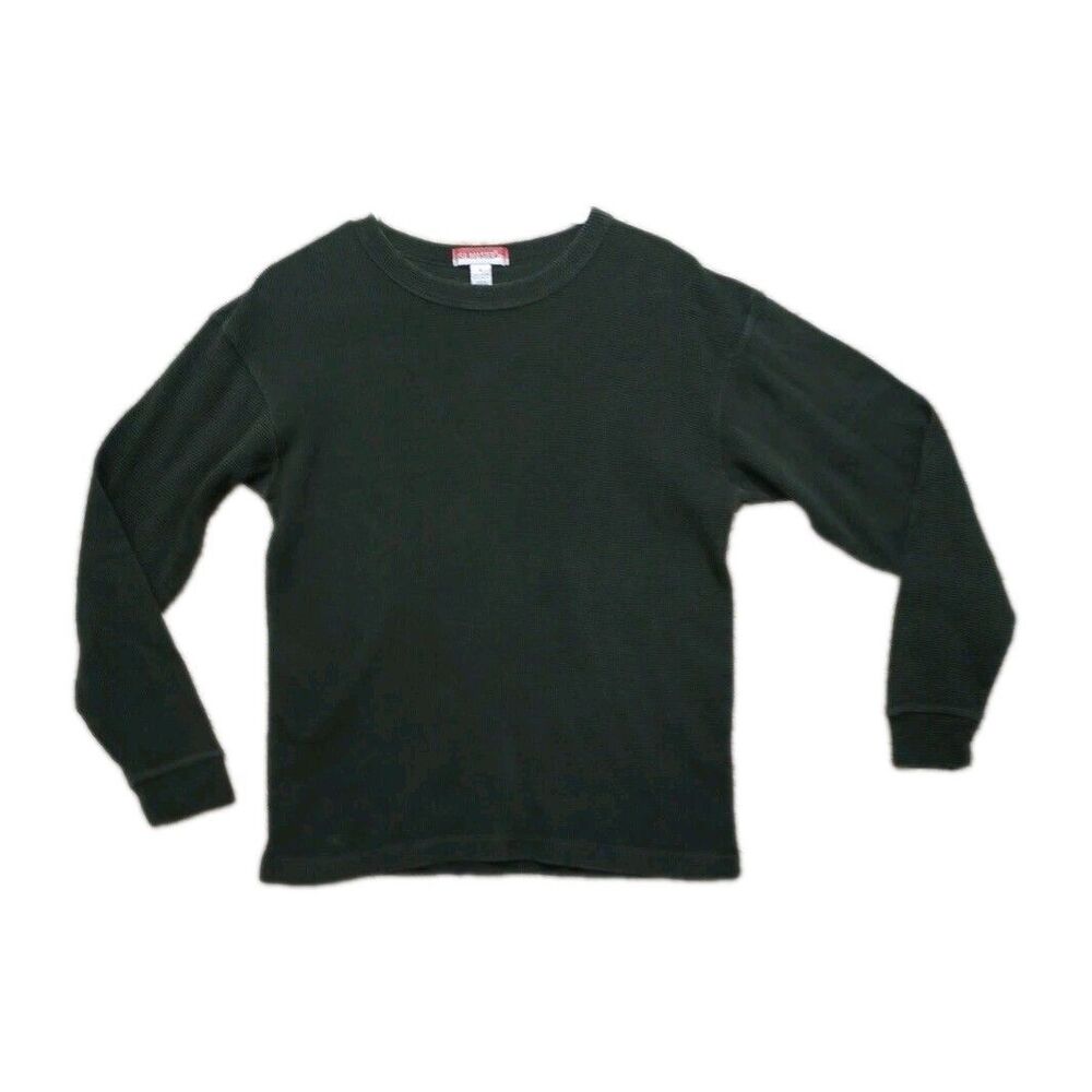 USA Masters Thermal Shirt Mens Large Green Long Sleeve Heavyweight Work Hunting